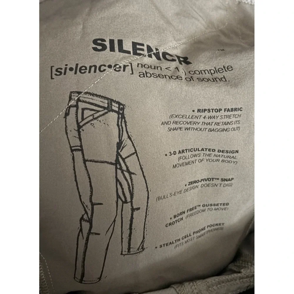 Kuhl Silencr Mens 40x32 Light Gray Lightweight Hiking Pants Outdoors Hiking
